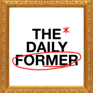 The Daily Former logo in a gilded frame